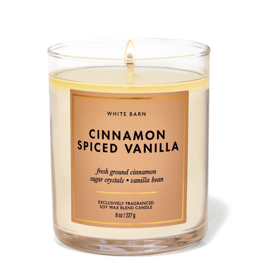 White Barn Cinnamon Spiced Vanilla Candle - Cream
